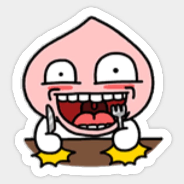 KakaoTalk Friends Apeach (Grub Time ) Sticker by icdeadpixels